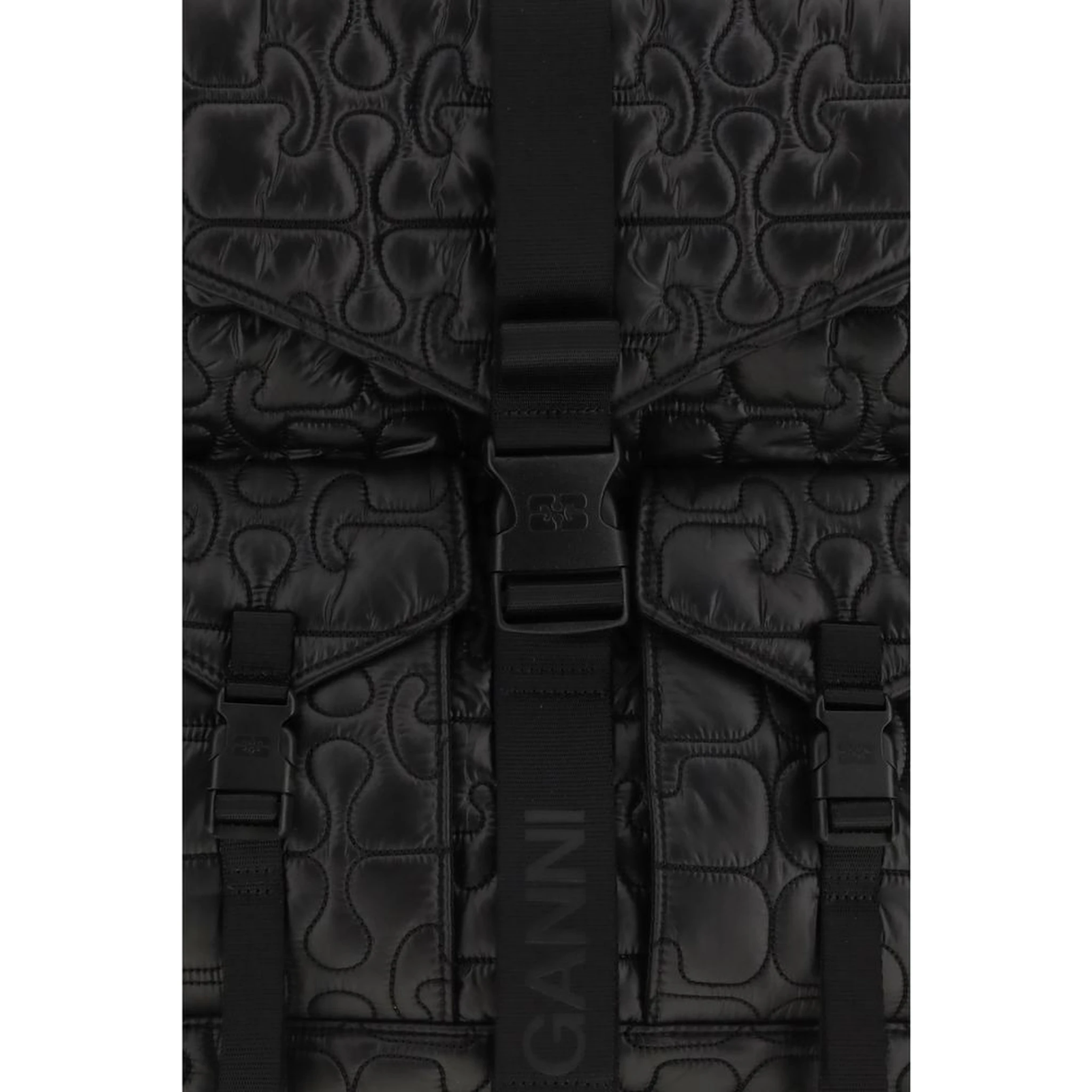 Black Recycled Polyamide Backpack