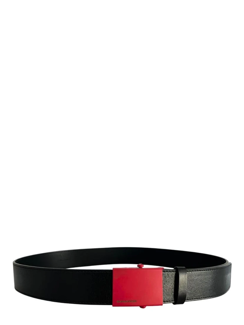 Black Leather Men Belt