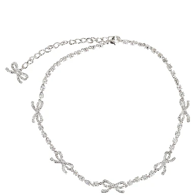 CRYSTAL BOW NECKLACE