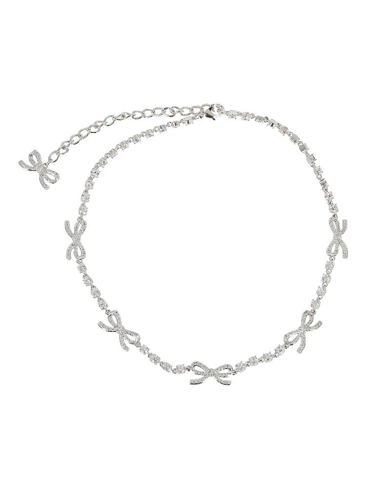 CRYSTAL BOW NECKLACE