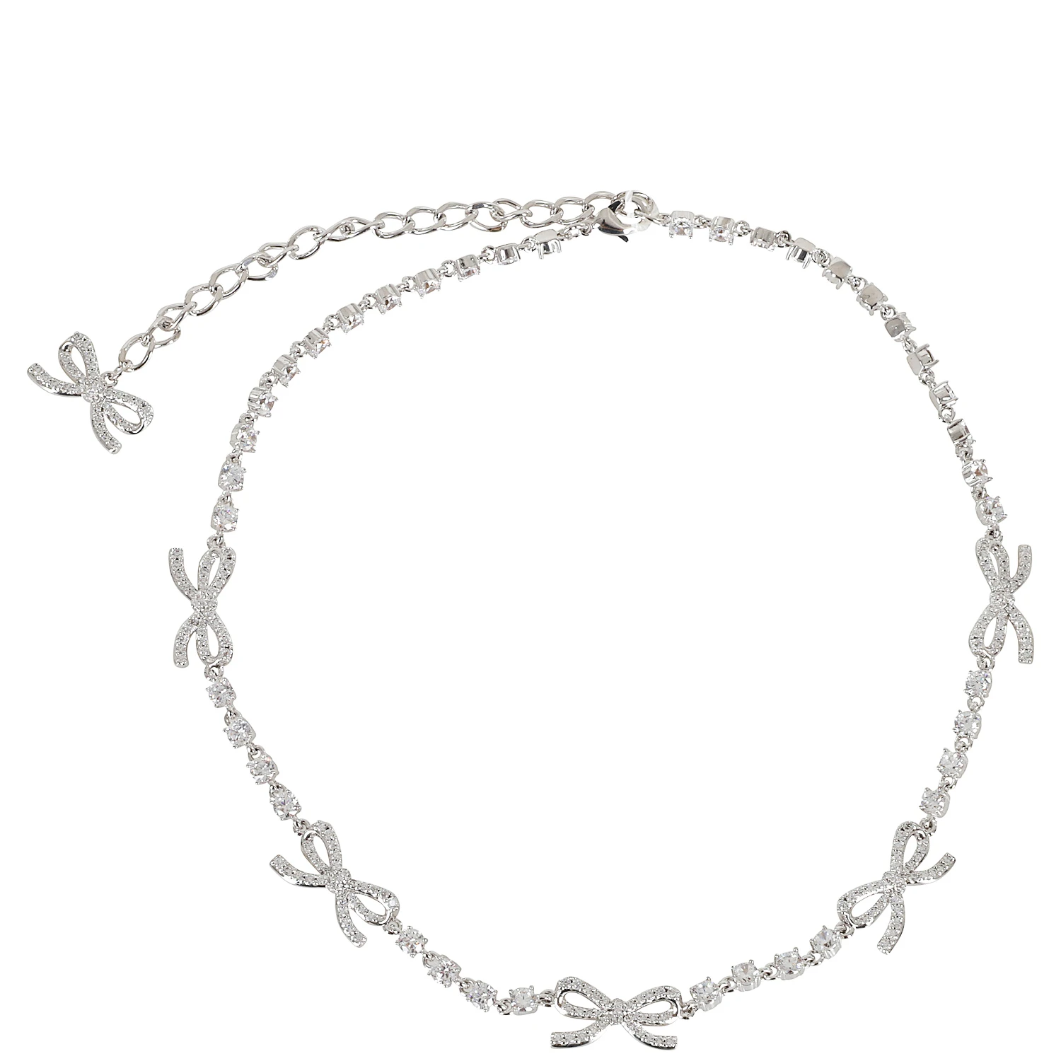 CRYSTAL BOW NECKLACE
