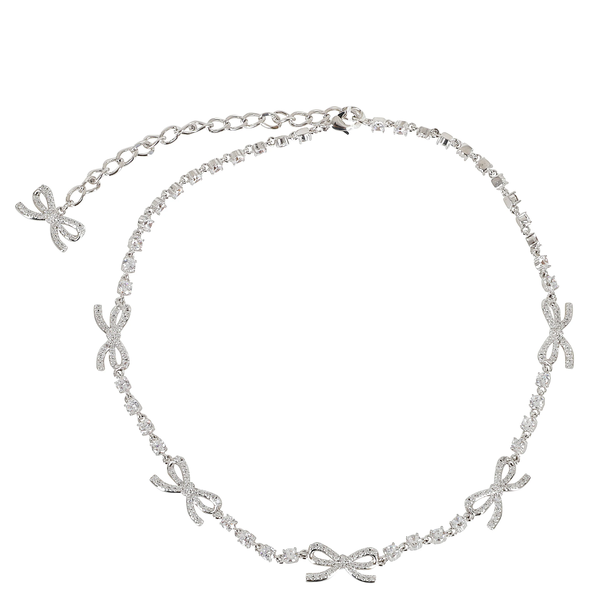 CRYSTAL BOW NECKLACE