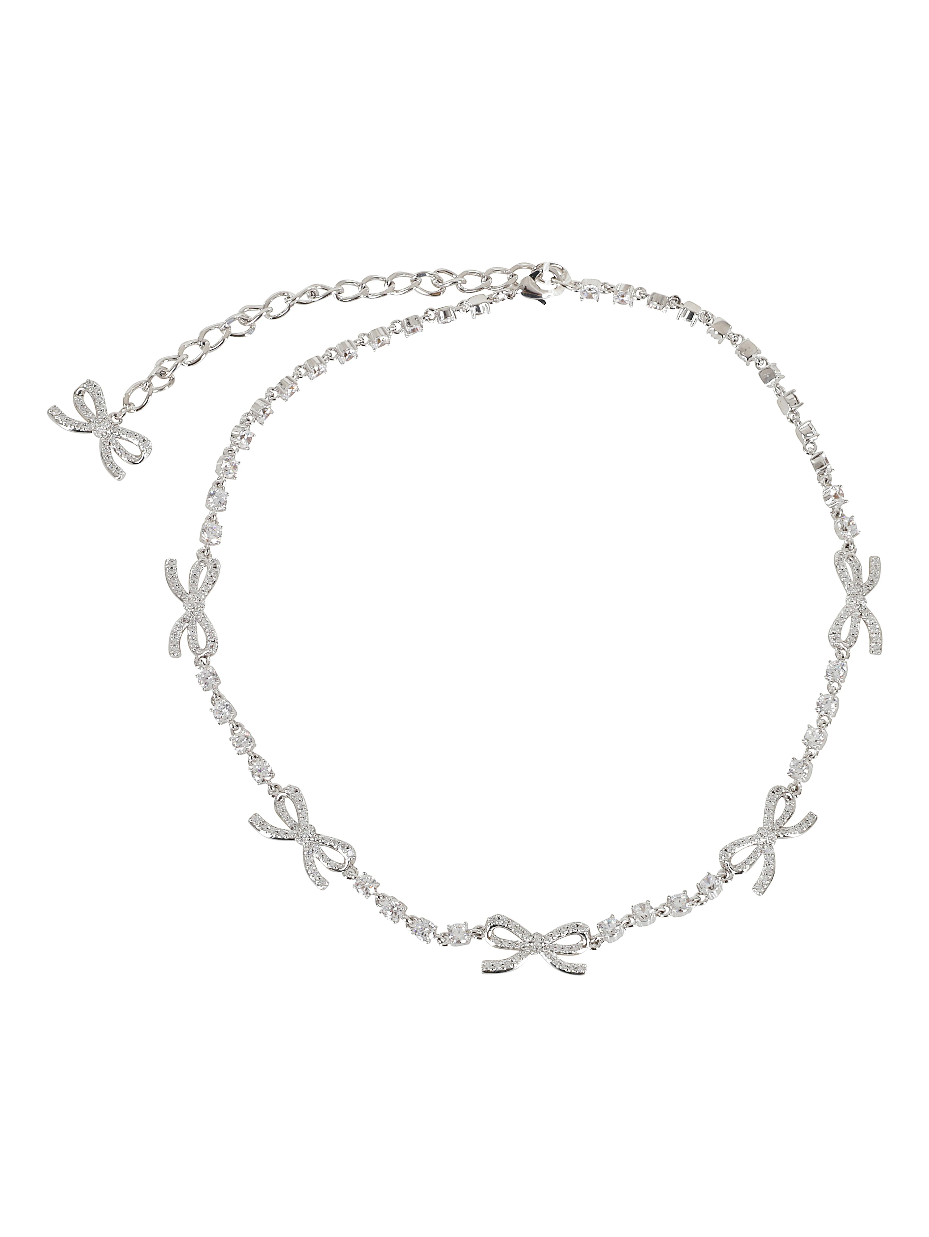 CRYSTAL BOW NECKLACE
