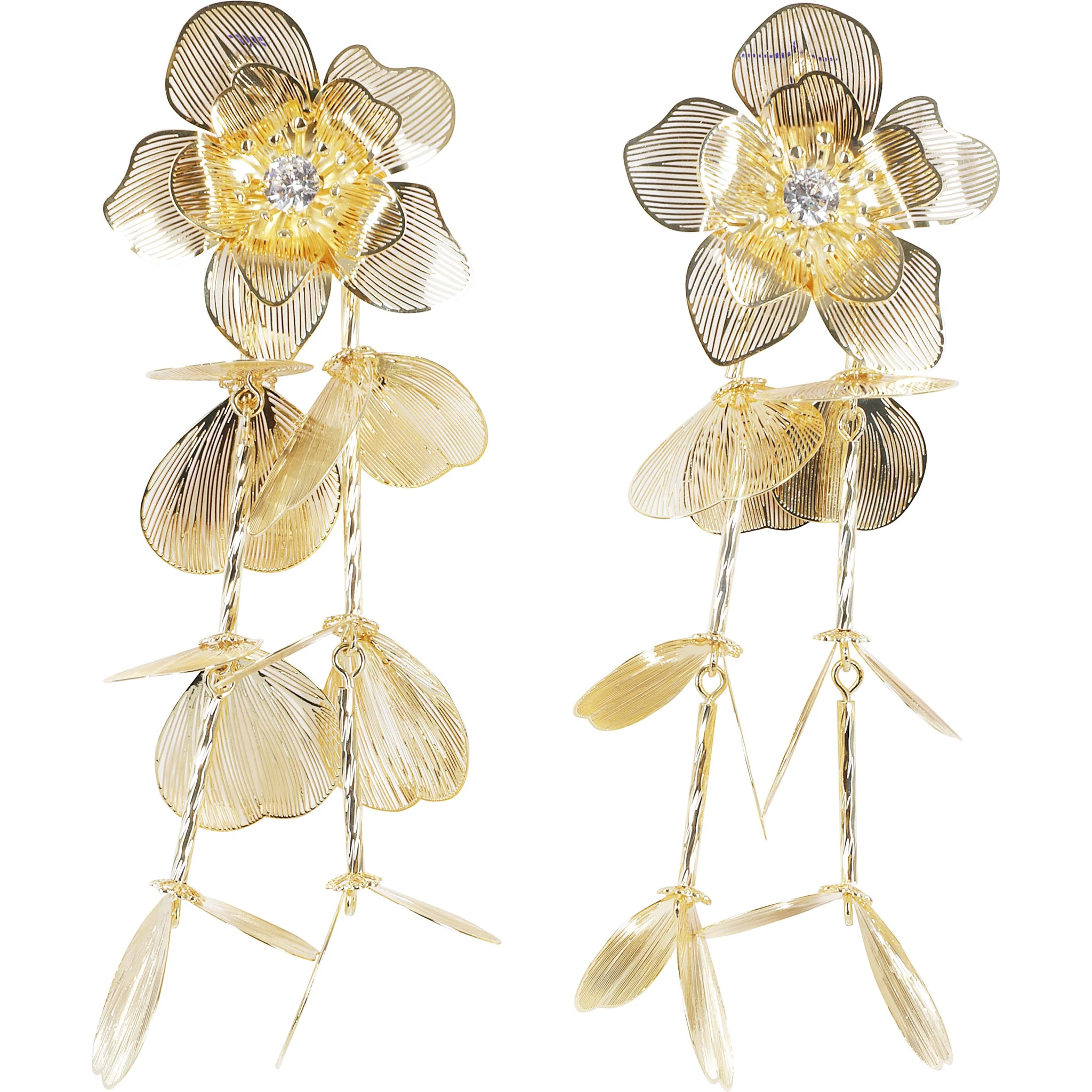 GOLD FLOWER EARRINGS