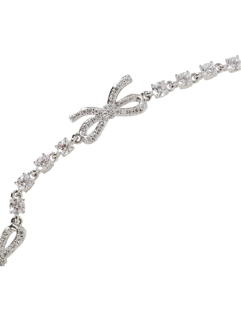 CRYSTAL BOW NECKLACE