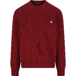 logo-plaque crew-neck sweater