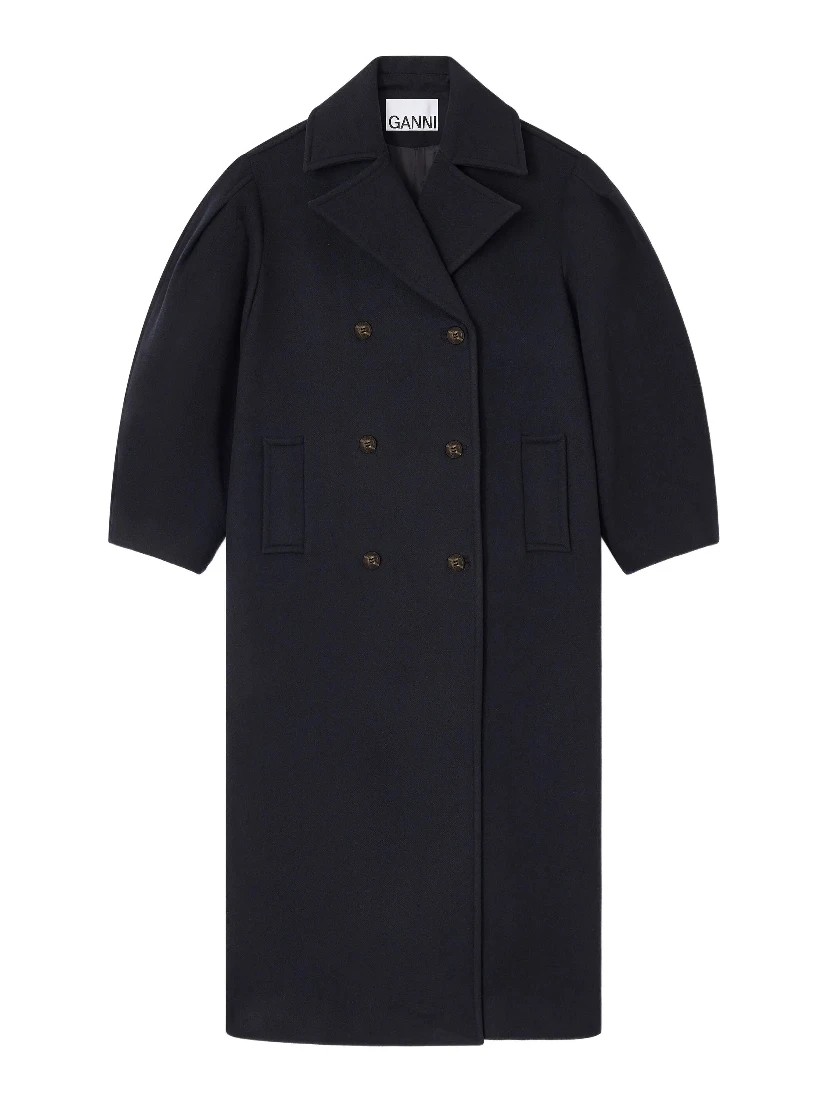 GANNI Coats Blue