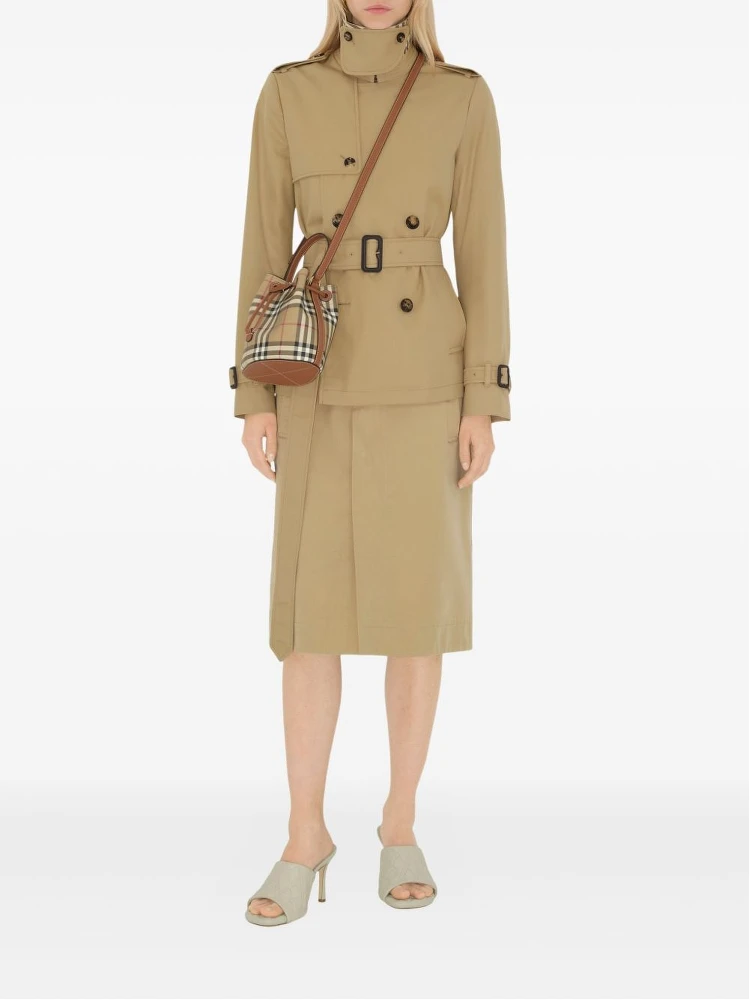 Mini check bucket bag alternative