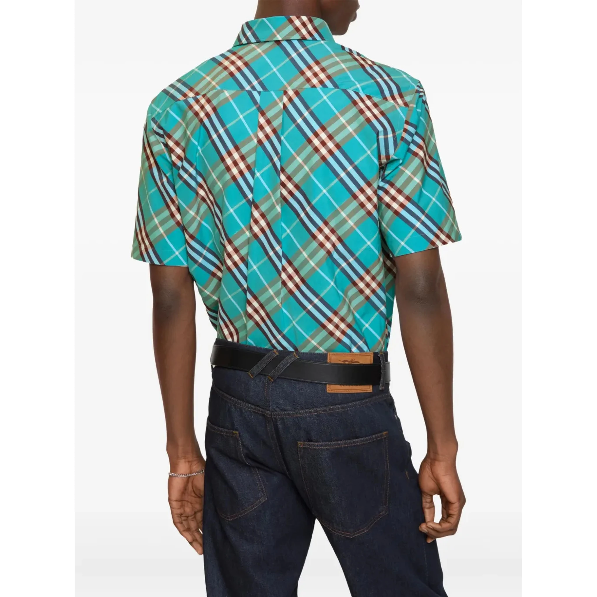 Burberry Shirts Clear Blue