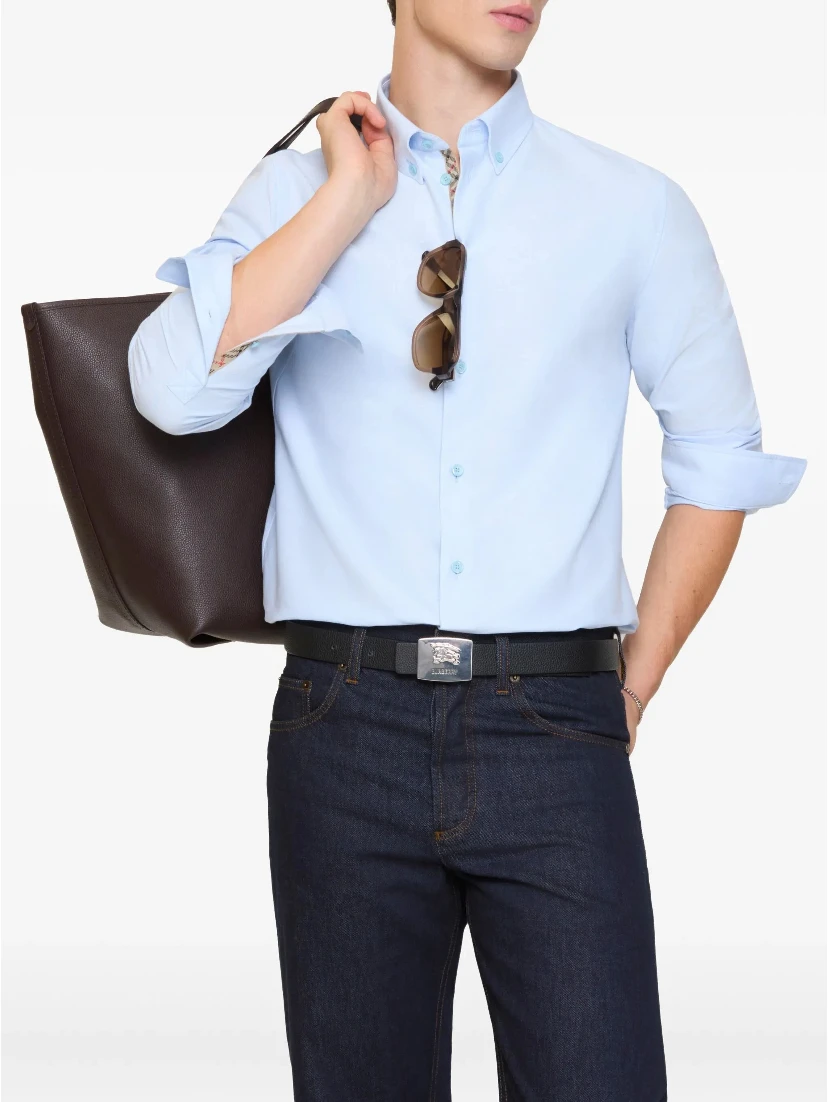Burberry Shirts Clear Blue