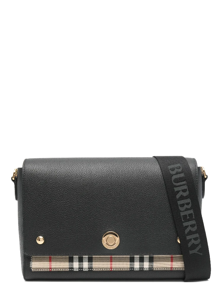 Note Medium Leather & Vintage Check Crossbody Bag