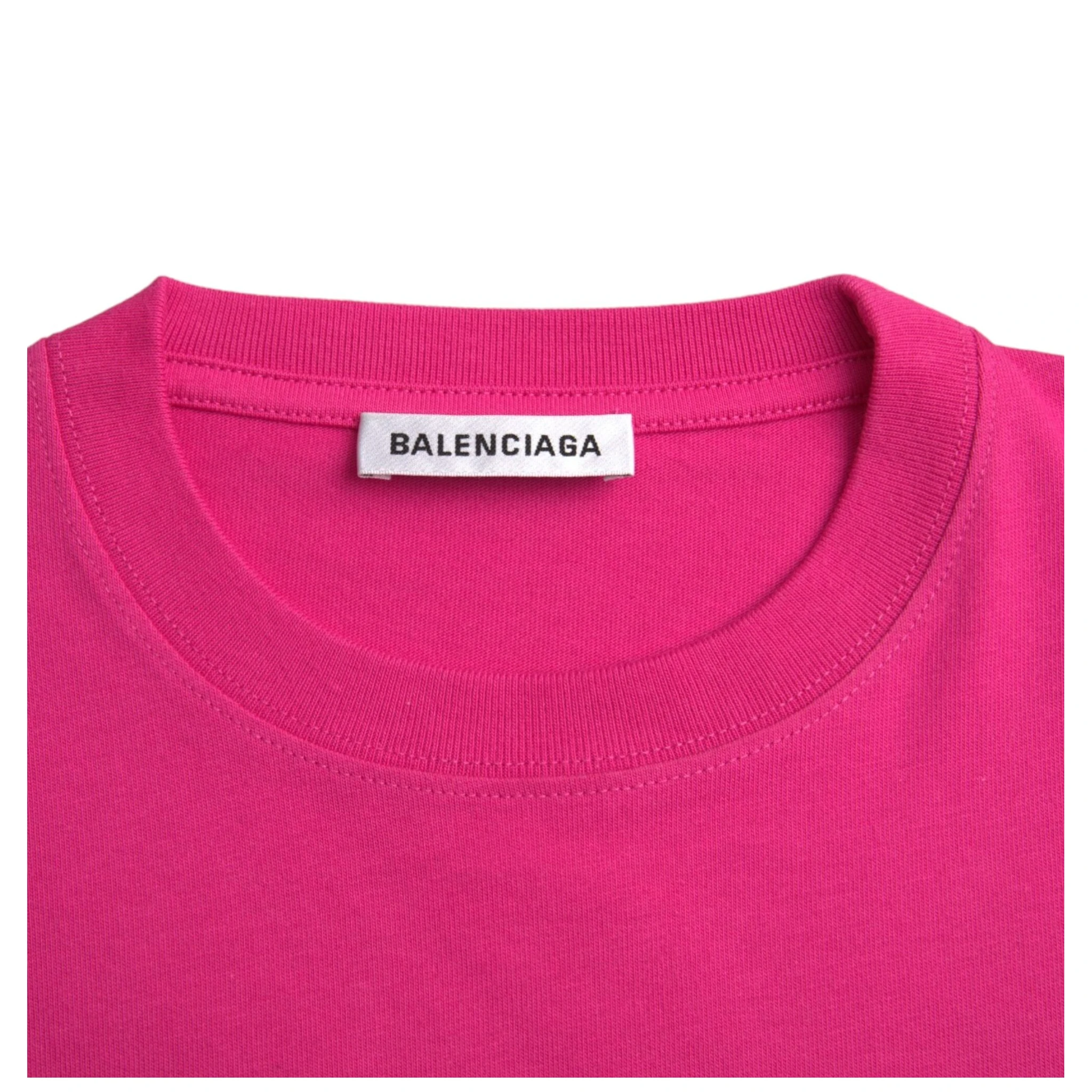 Pink Cotton Crew Neck Short Sleeves Tee T-shirt