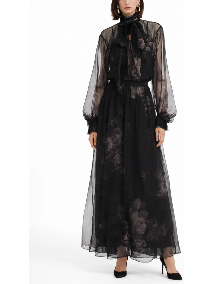 "HYPNOTIC" MAXI SKIRT