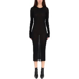 LONG-SLEEVED MIDI DRESS