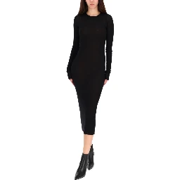LONG-SLEEVED MIDI DRESS