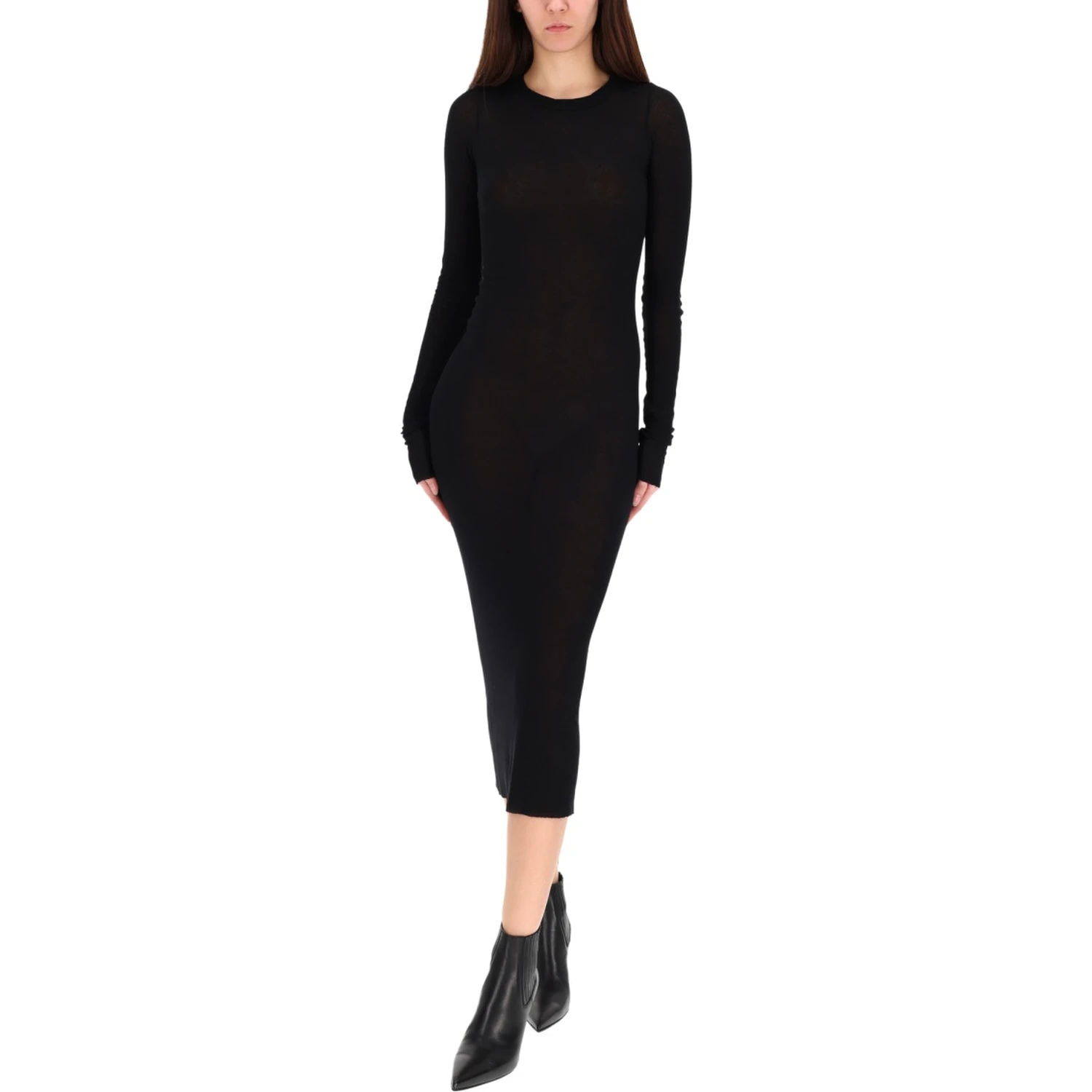 LONG-SLEEVED MIDI DRESS