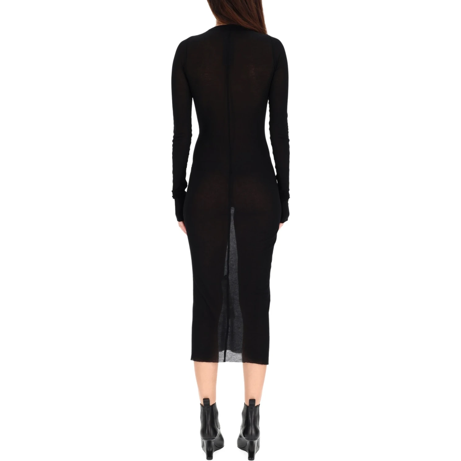 LONG-SLEEVED MIDI DRESS