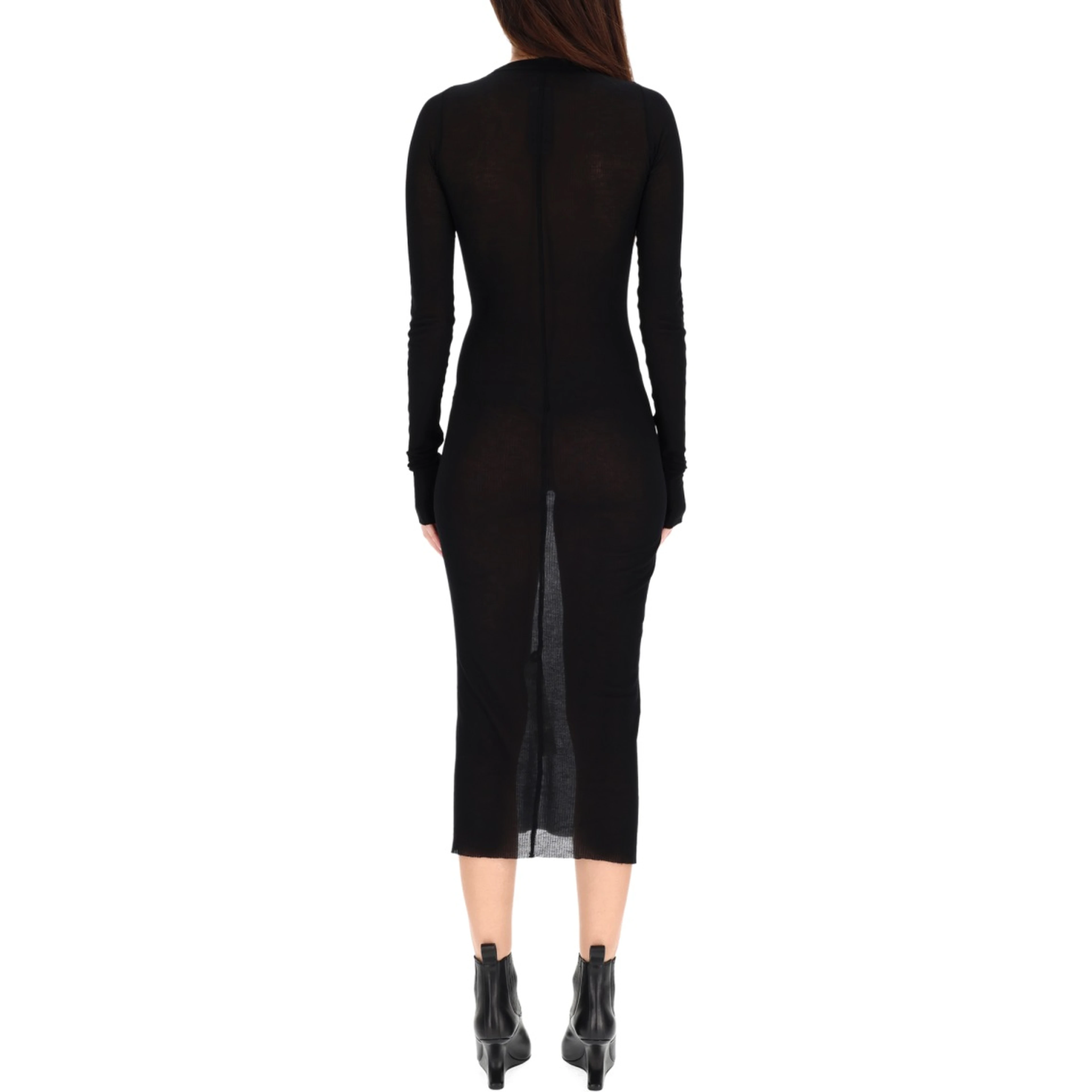 LONG-SLEEVED MIDI DRESS