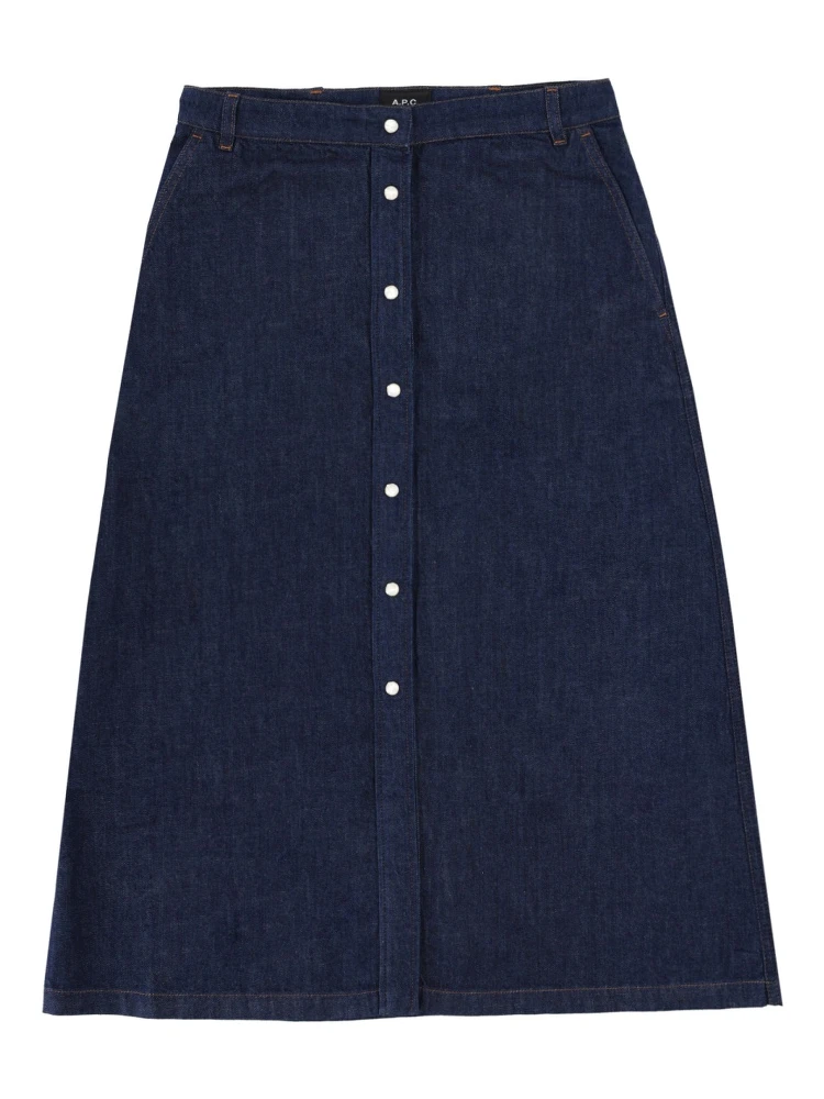 DENIM SKIRT WITH BUTTONS