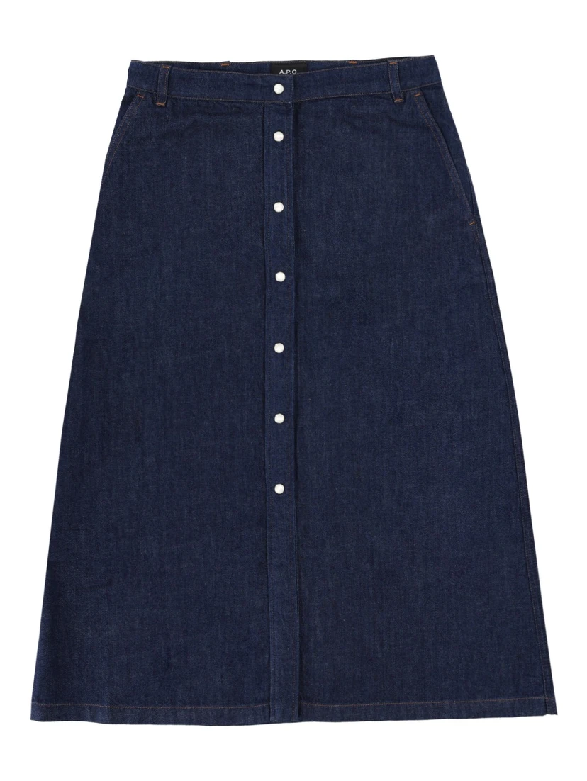 DENIM SKIRT WITH BUTTONS