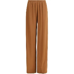 Beige Viscose Casual Pants