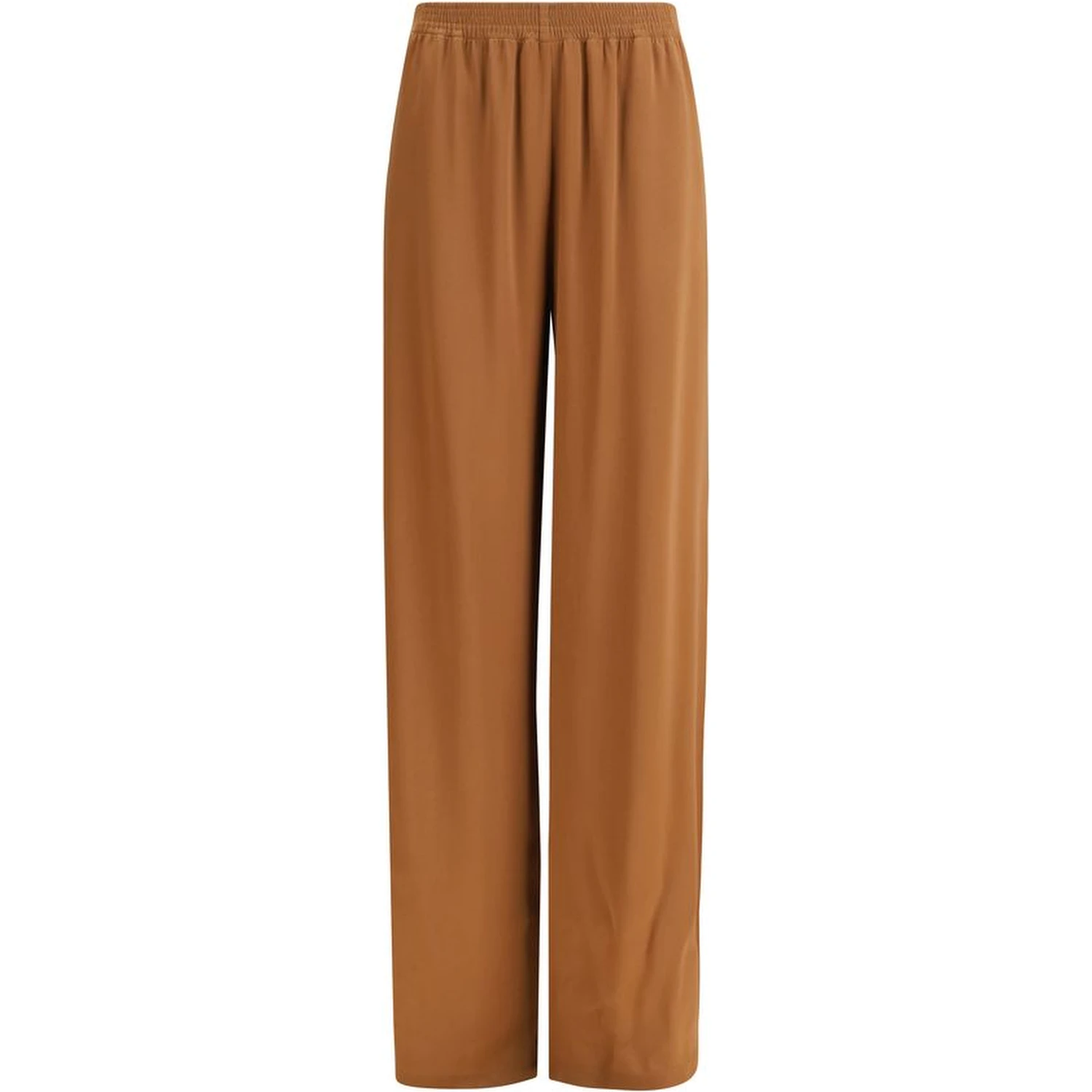 Beige Viscose Casual Pants
