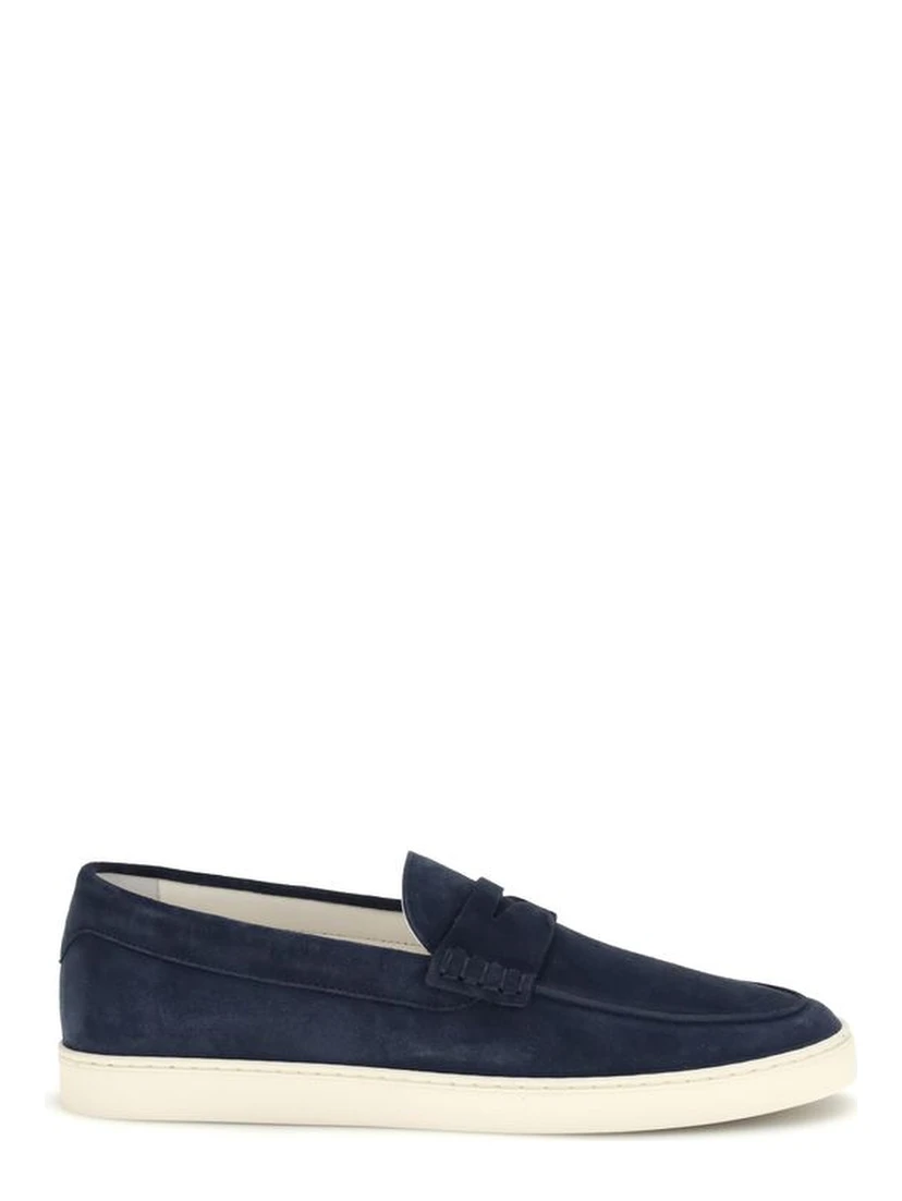 Blue Calf Leather Bos Taurus Slip-On Loafers