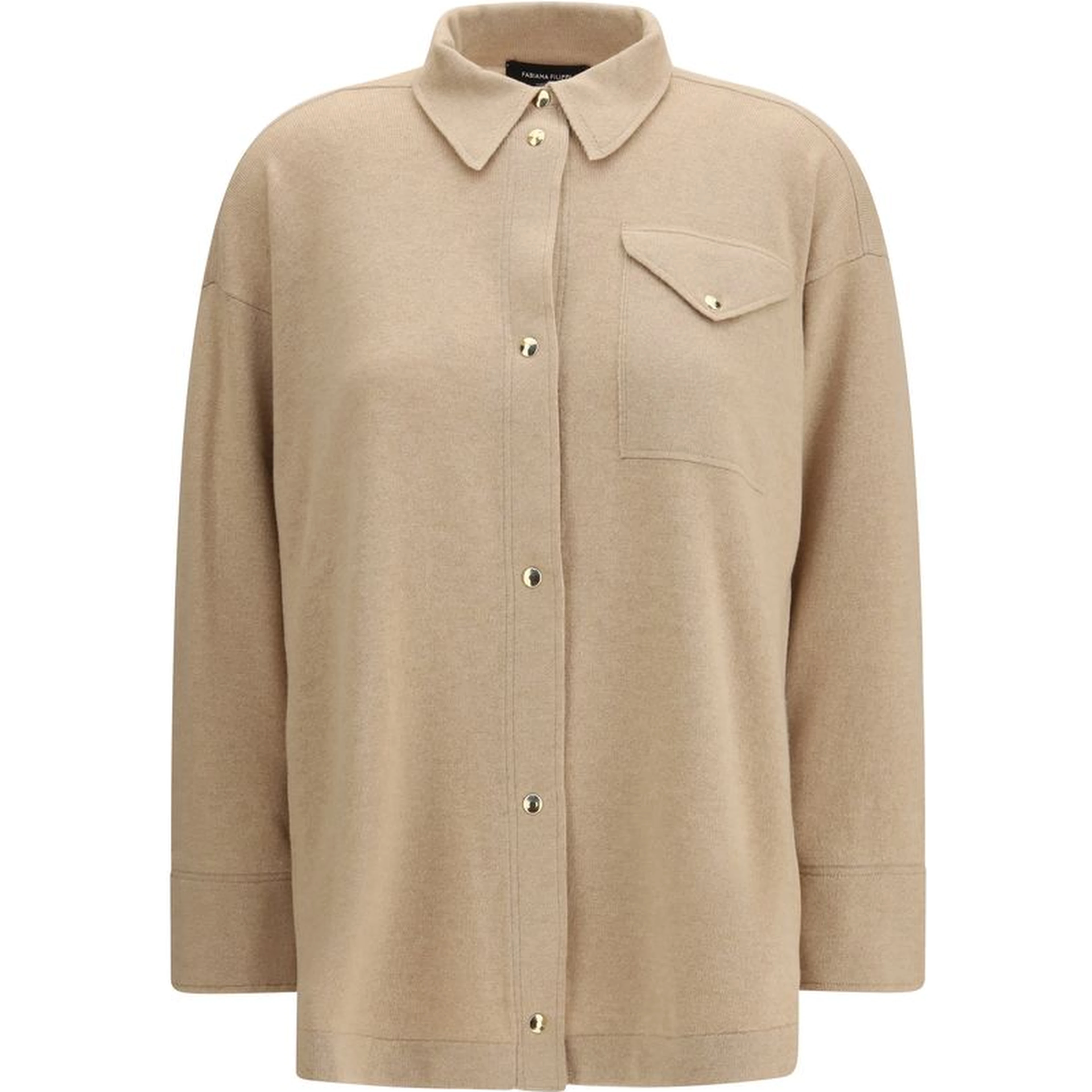 Beige Fleece Wool Shirt