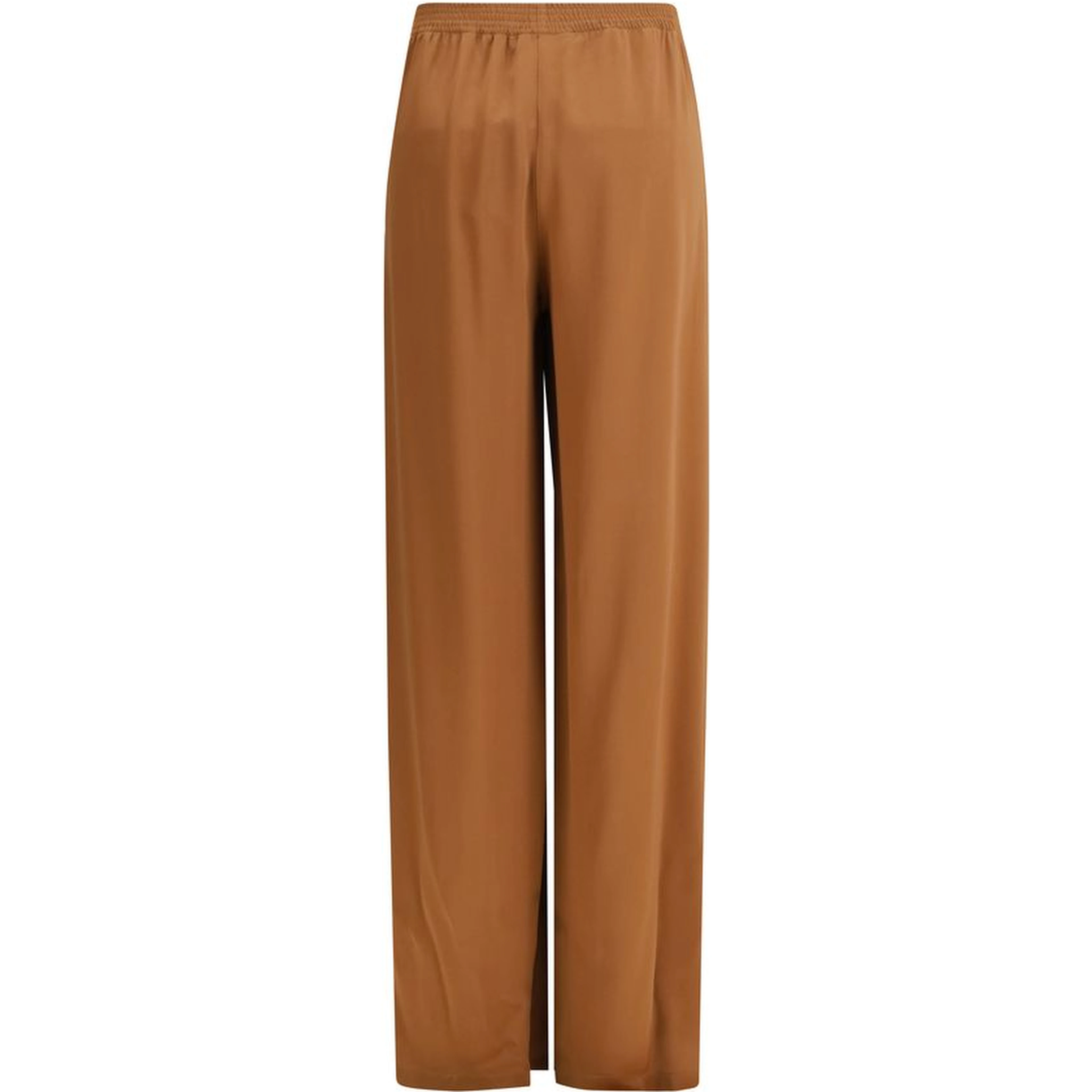 Beige Viscose Casual Pants