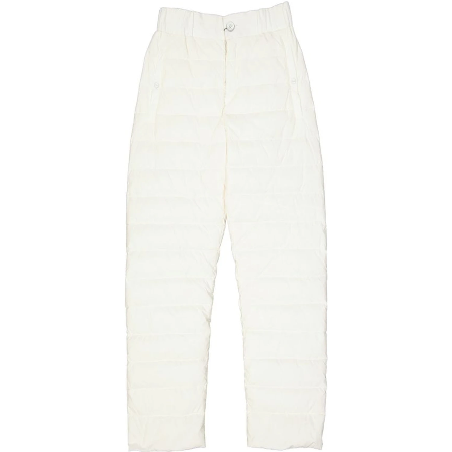 White Polyamide Athletic Pants