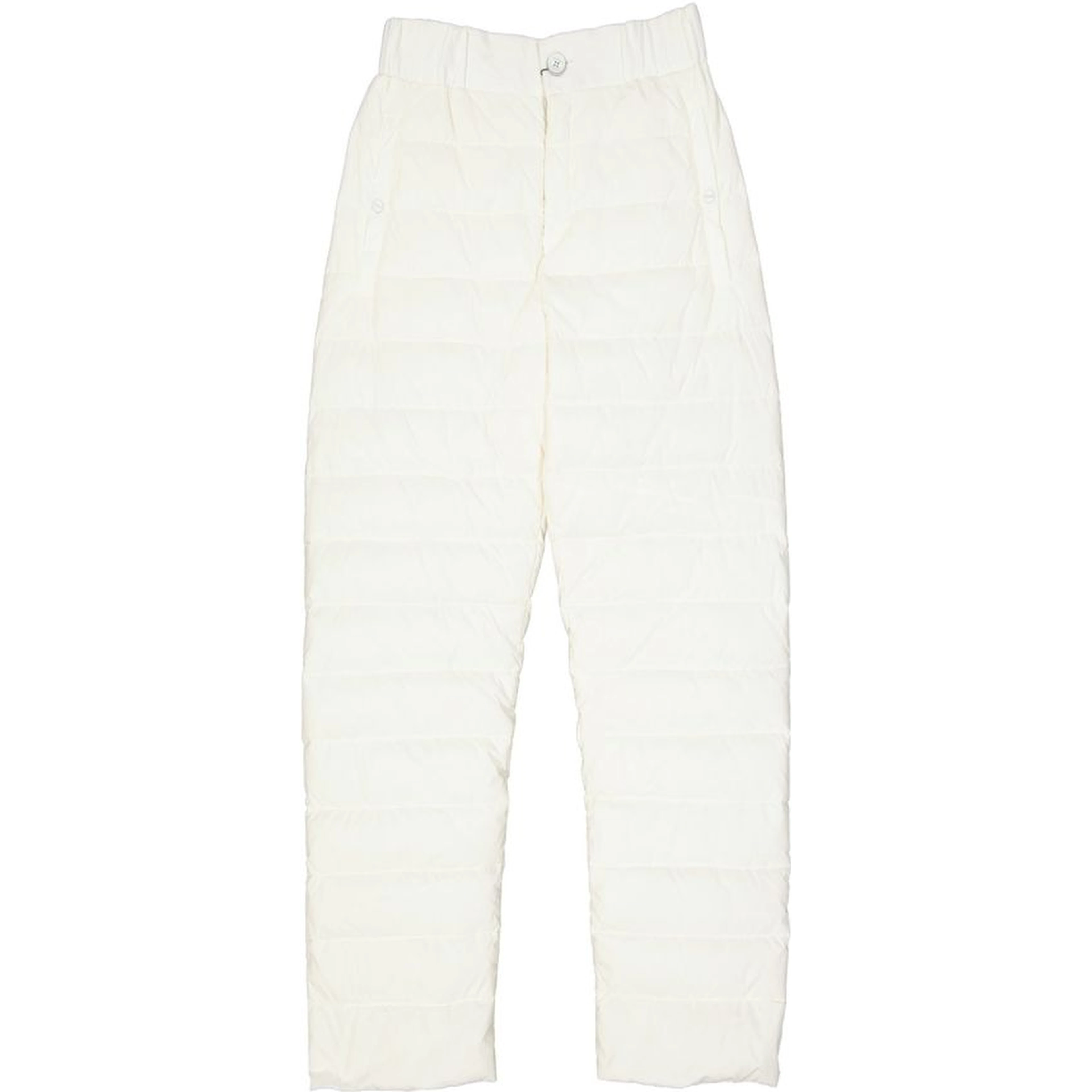 White Polyamide Athletic Pants