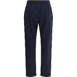 Blue Cotton Joggers (Workout Pants)