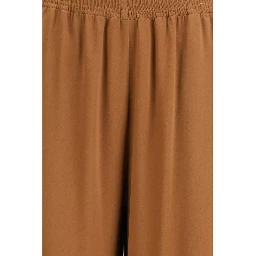 Beige Viscose Casual Pants