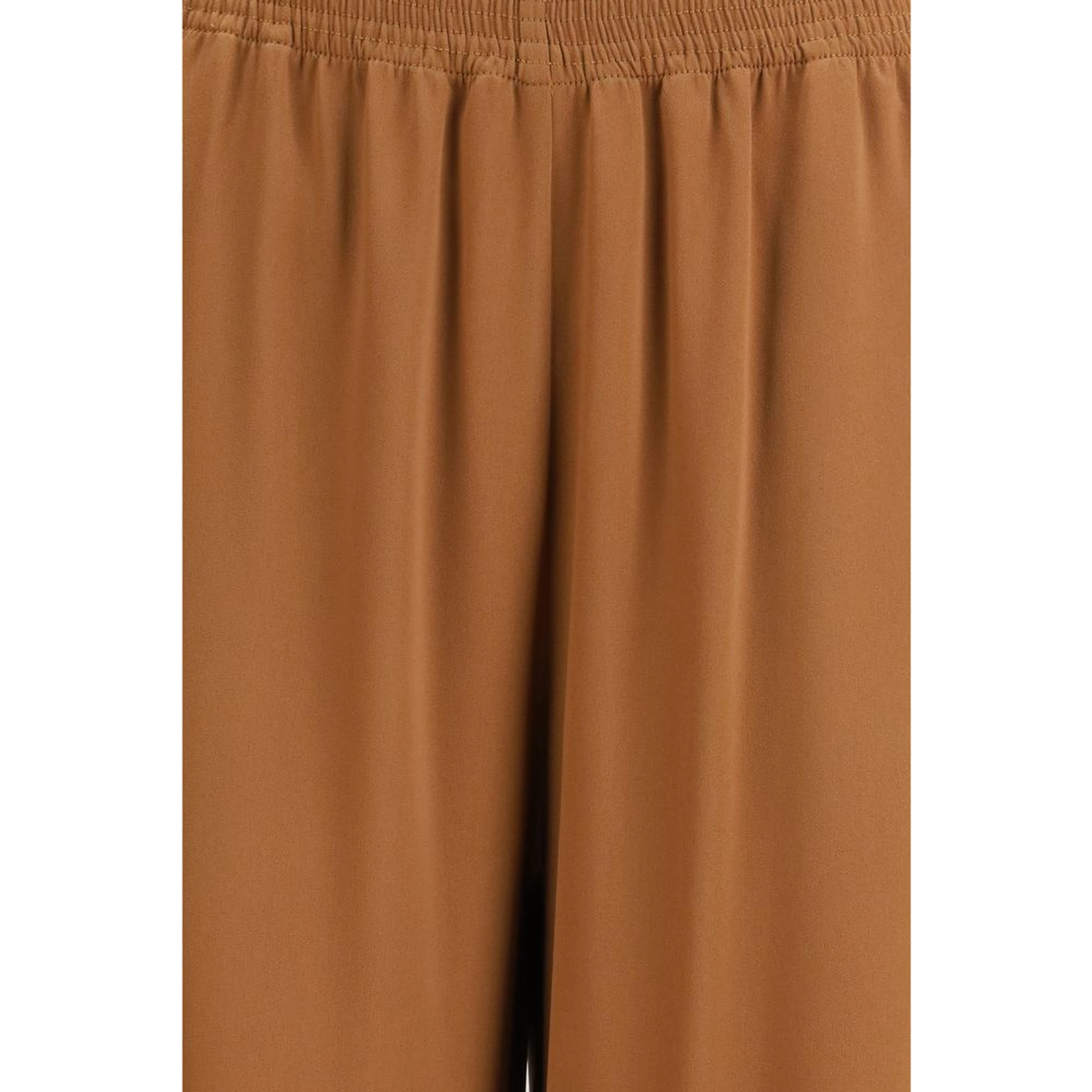 Beige Viscose Casual Pants