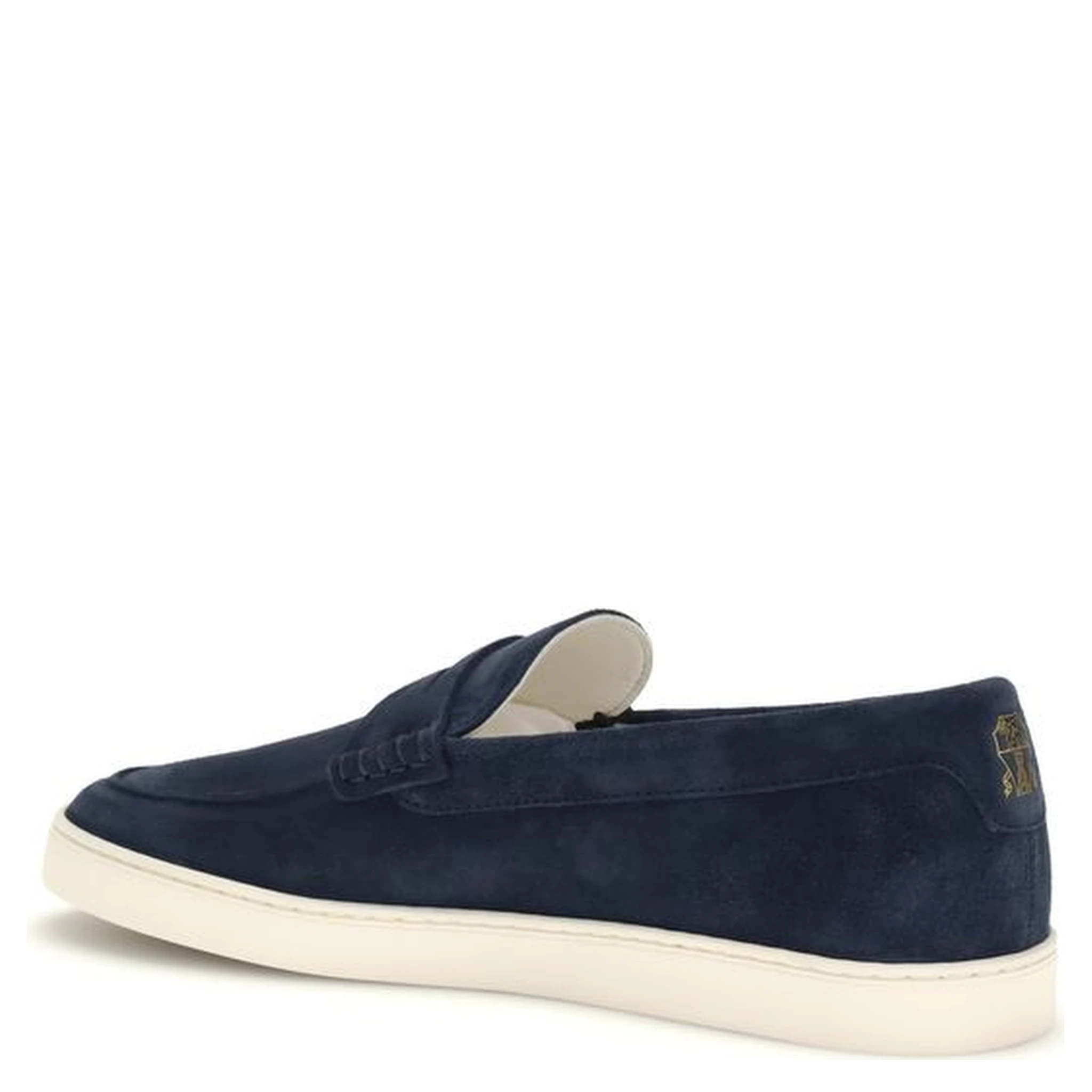 Blue Calf Leather Bos Taurus Slip-On Loafers