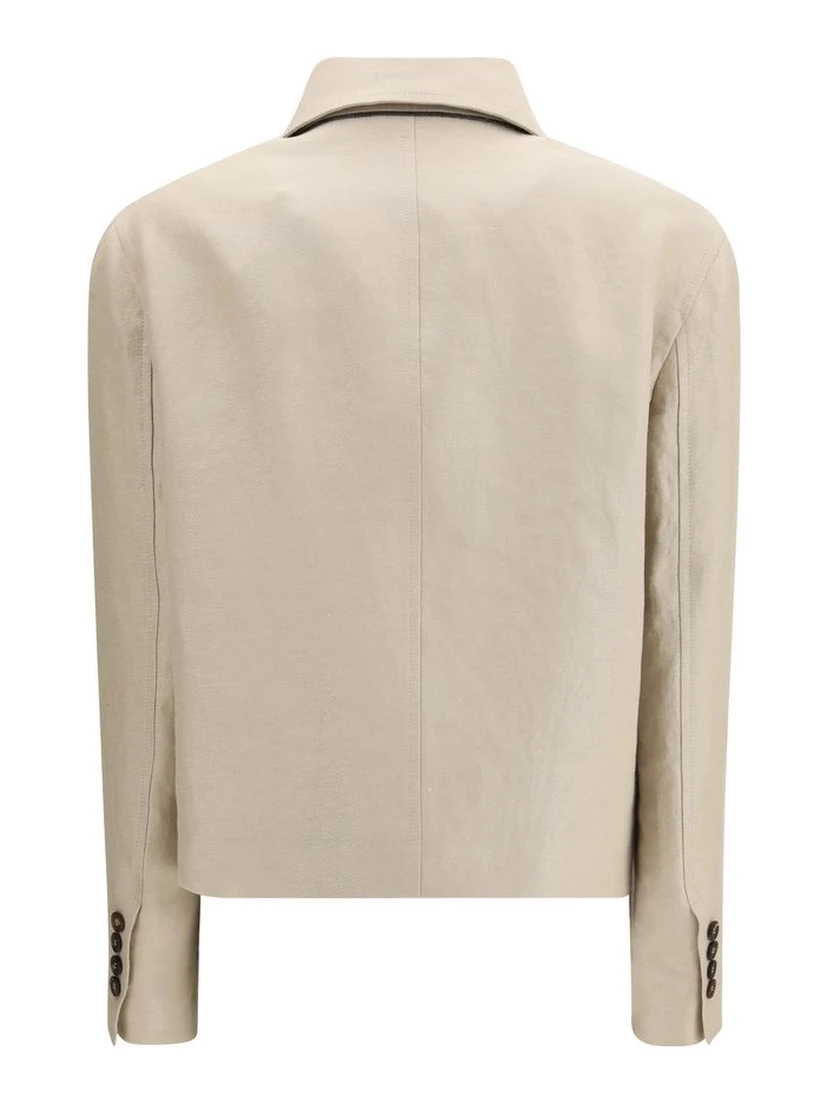 Beige Linen Clothing