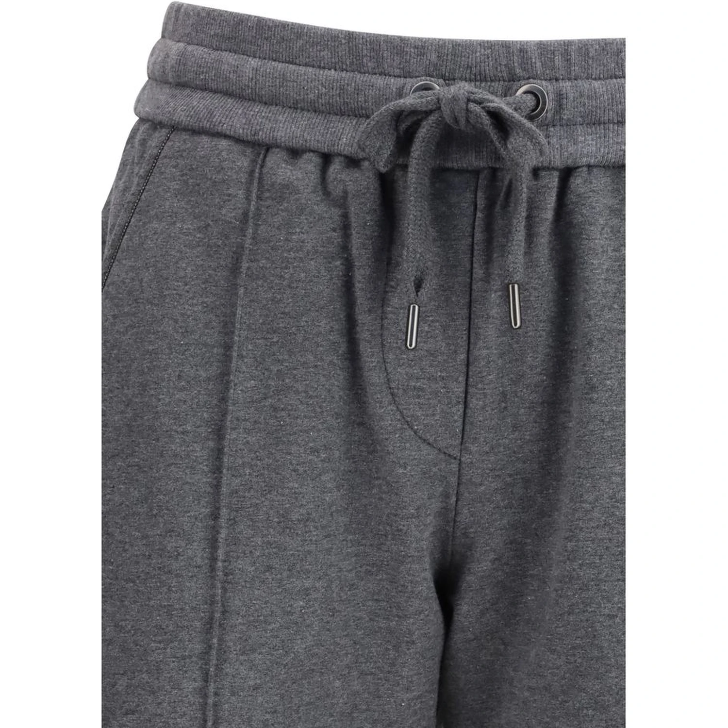 Gray Cotton Casual Pants
