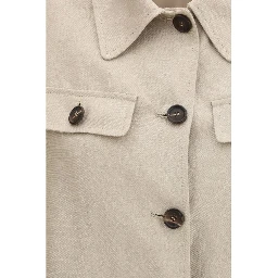 Beige Linen Clothing