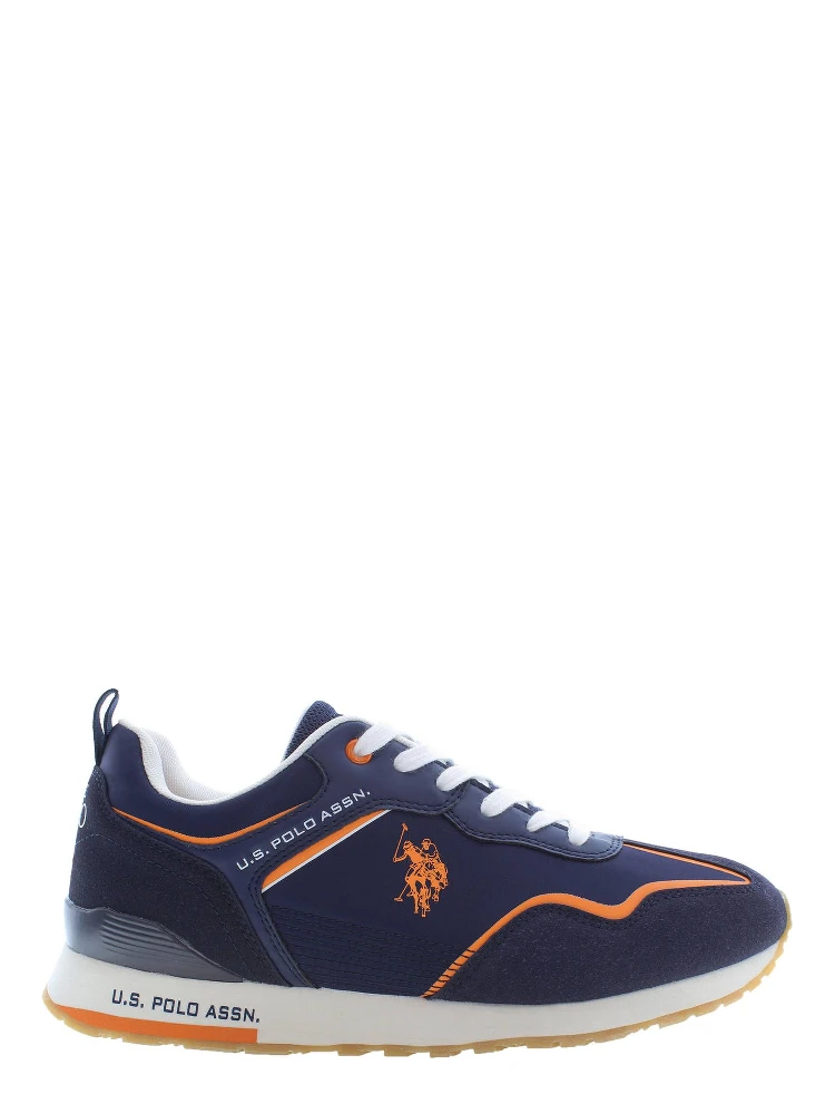 Blue Polyester Athletic Sneakers