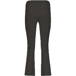 Black Elastane Flared Pants