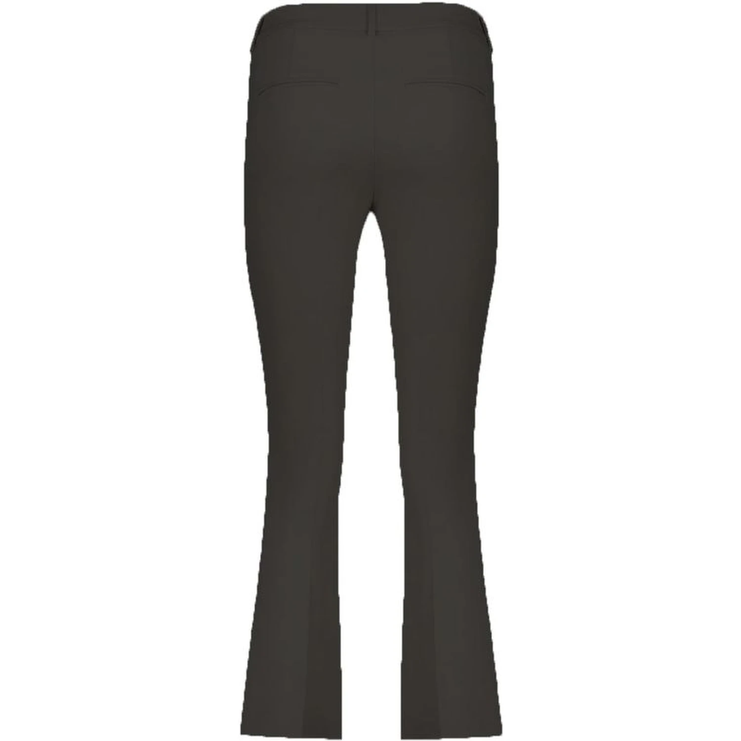 Black Elastane Flared Pants