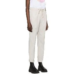 Gray Elastane Casual Pants