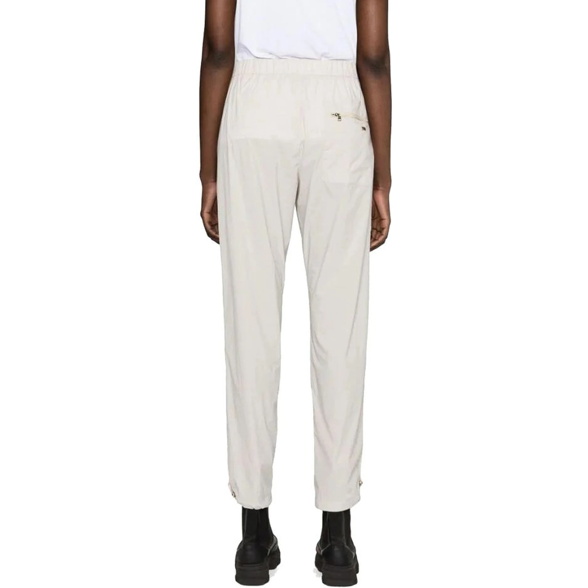 Gray Elastane Casual Pants