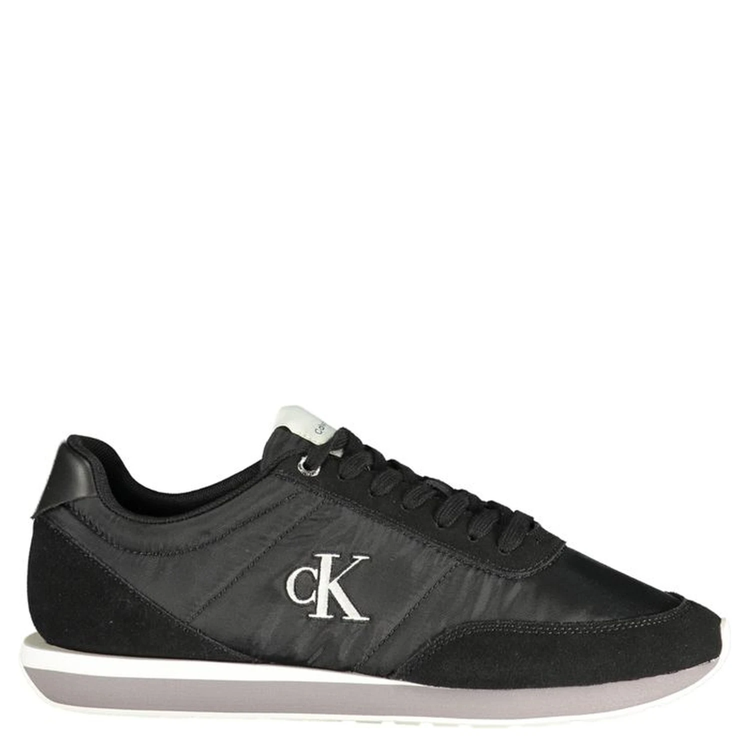 Black Polyester Men Sneaker