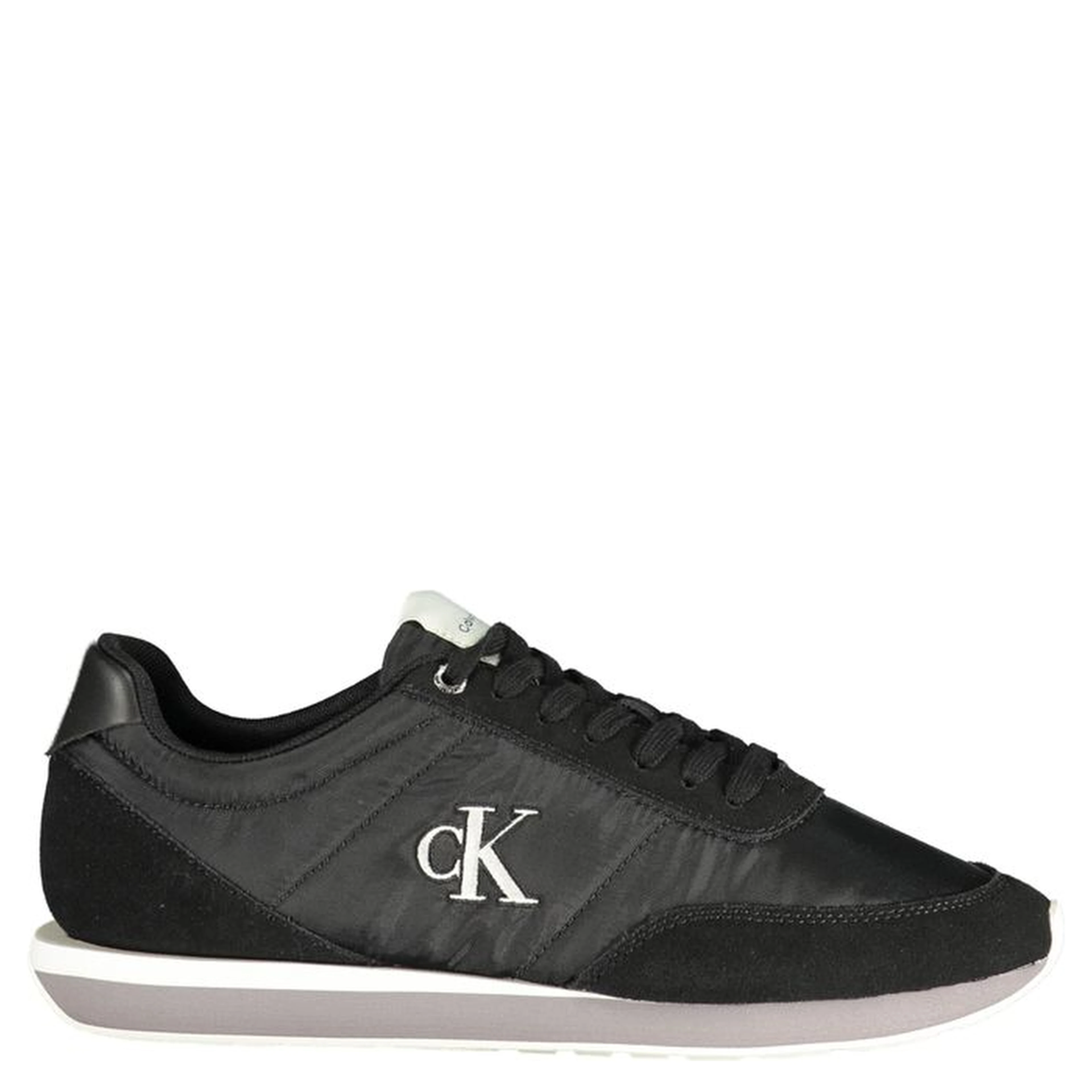 Black Polyester Men Sneaker