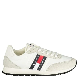White Polyurethane Men Sneaker