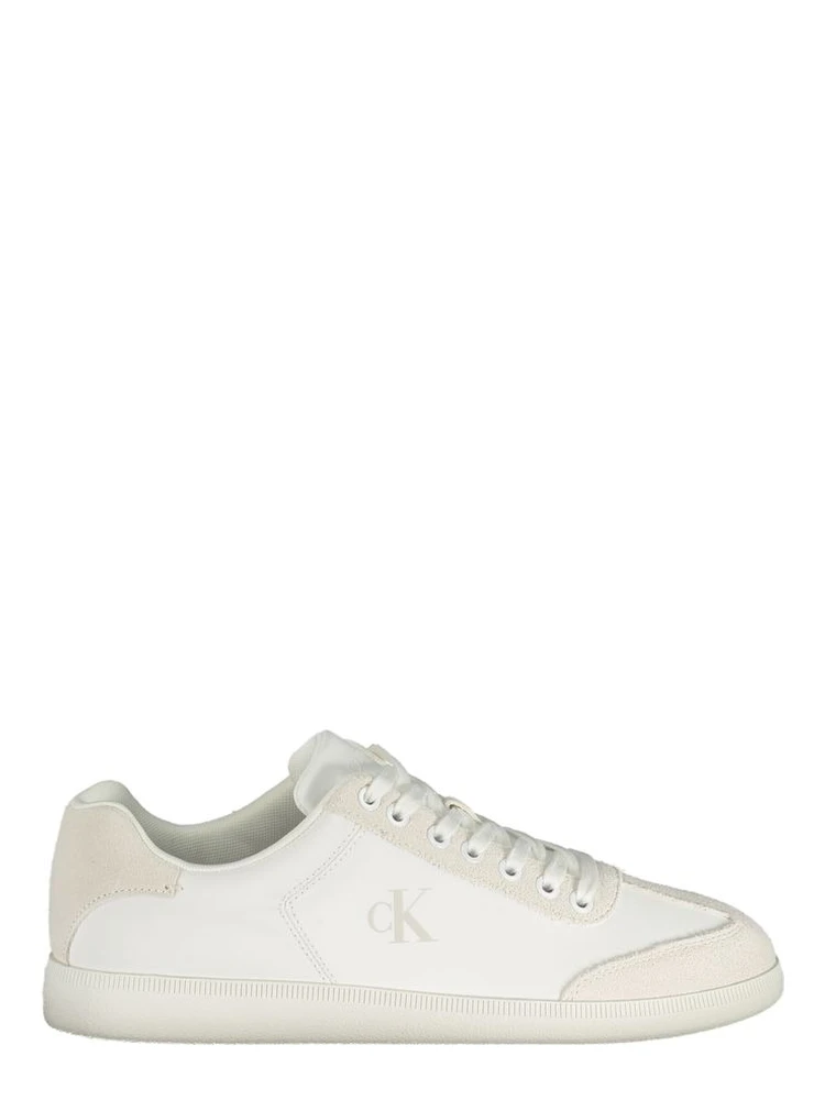 White Polyester Men's Sneaker