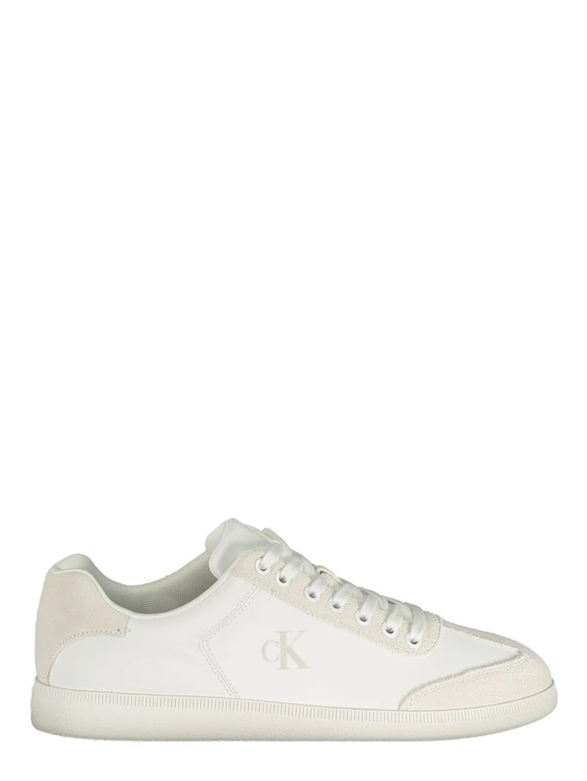 White Polyester Men's Sneaker