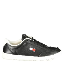 Black Polyurethane Men Sneaker