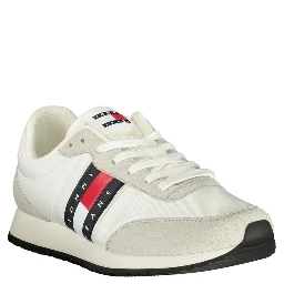 White Polyurethane Men Sneaker